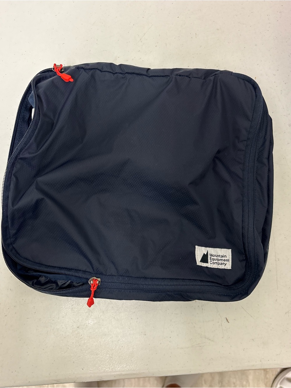 Mountain Equipment Company Navy Toiletry Cube double sided mesh bag